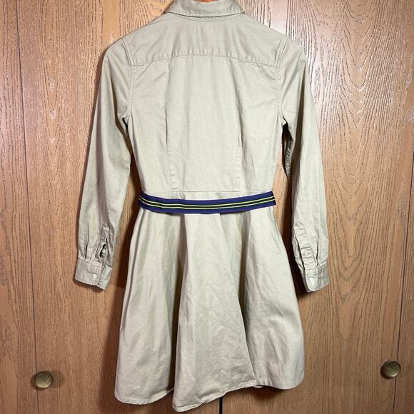 Polo Ralph Lauren Dress Girls 16 Khaki Button Front Belted Chino Preppy Cotton - Picture 6 of 9